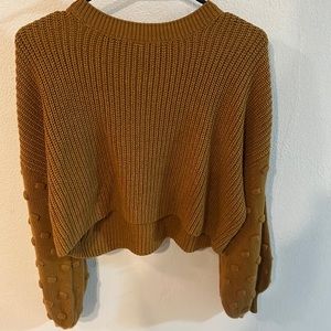 Cropped yellow sweater